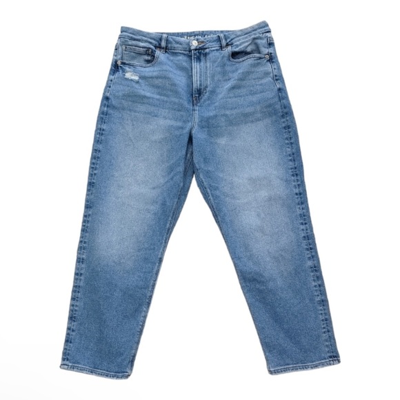 American Eagle Stretch Curvy Mom Jeans Light Wash 14 Short - Picture 5 of 7